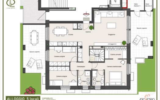 5 LOCALI PT – RES. GREENPARK – via Toscana, Biassono (MB)