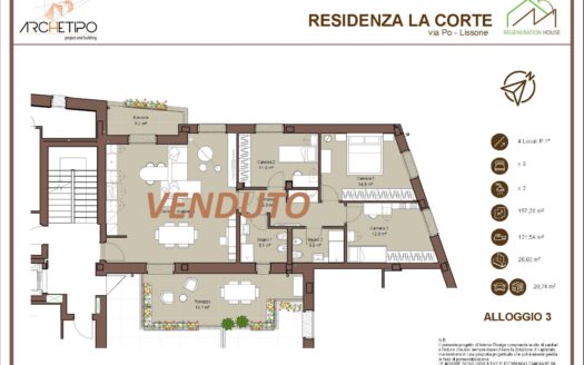 Quadrilocale via Po, Centro Storico, Lissone – CLASSE ENERGETICA A4 – TARGET 2050
